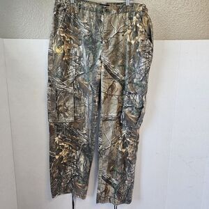 Real Tree Camouflage Pants  Size XL 40/42 Cargo Pockets Hunting Outdoors U0416